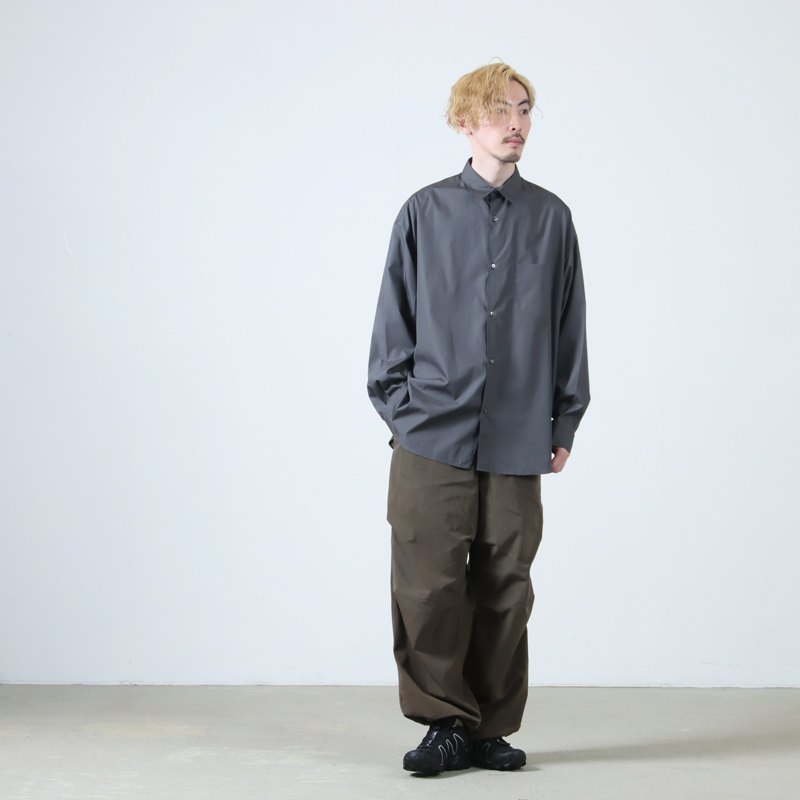 Graphpaper オーバーサイズシャツ　ベージュ Graphpaper (グラフペーパー) Broad L/S Oversized Regular
