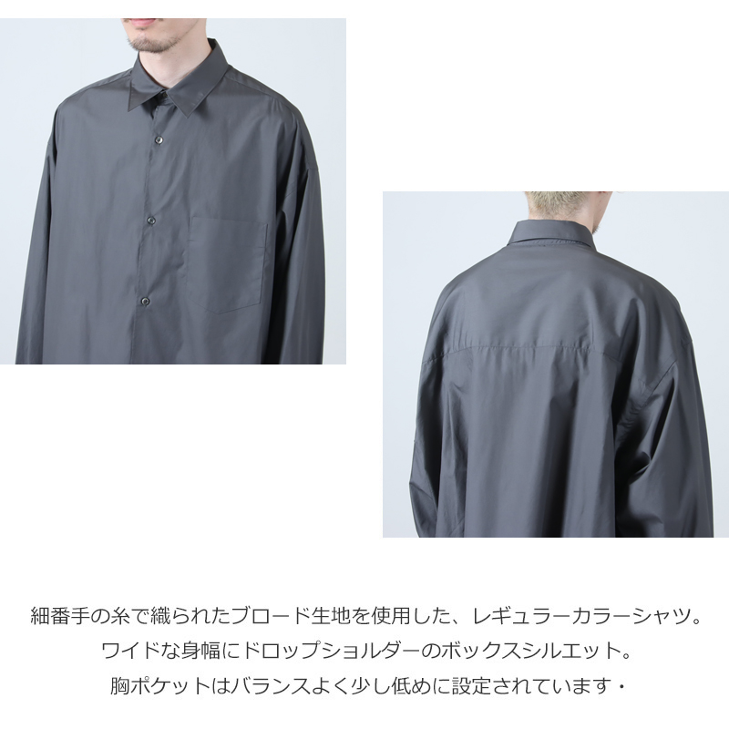 Graphpaper(եڡѡ) Broad L/S Oversized Regular Collar Shirt