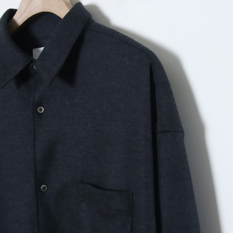 Graphpaper(グラフペーパー) Wool Smooth Flannel Oversized Regular Collar Shirt