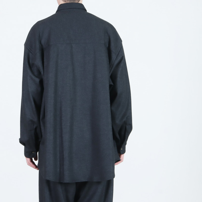 Graphpaper(グラフペーパー) Wool Smooth Flannel Oversized Regular Collar Shirt