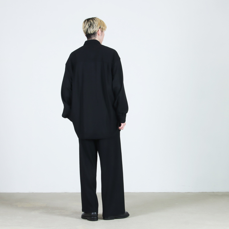 Graphpaper(グラフペーパー) Wool Smooth Flannel Oversized Regular Collar Shirt