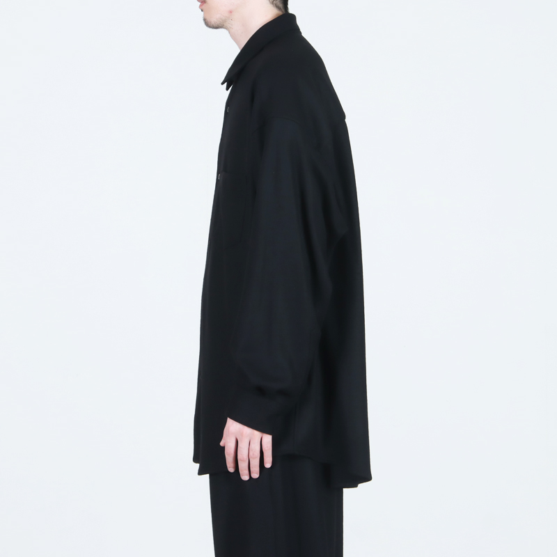 Graphpaper(グラフペーパー) Wool Smooth Flannel Oversized Regular Collar Shirt