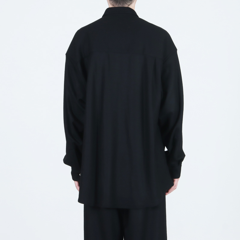 Graphpaper(グラフペーパー) Wool Smooth Flannel Oversized Regular Collar Shirt