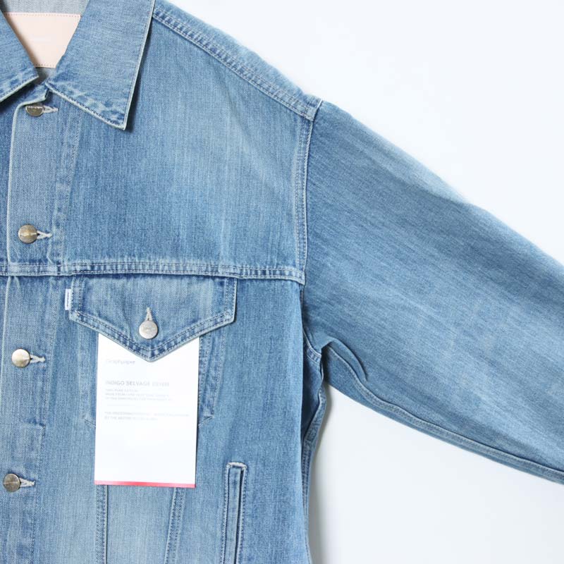 Graphpaper(եڡѡ) Selvage Denim Trucker Jacket Indigo Light Fade