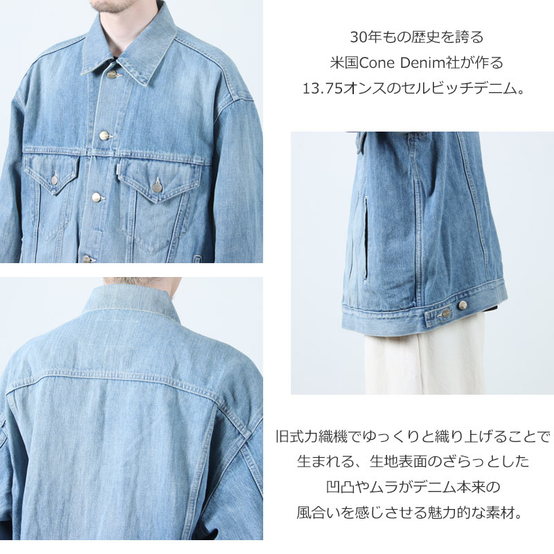 Graphpaper(եڡѡ) Selvage Denim Trucker Jacket Indigo Light Fade
