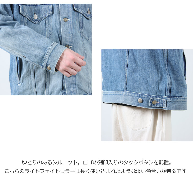 Graphpaper(եڡѡ) Selvage Denim Trucker Jacket Indigo Light Fade