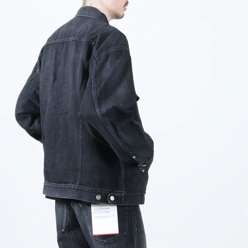 Graphpaper(եڡѡ) Selvage Denim Trucker Jacket Black Dark Fade