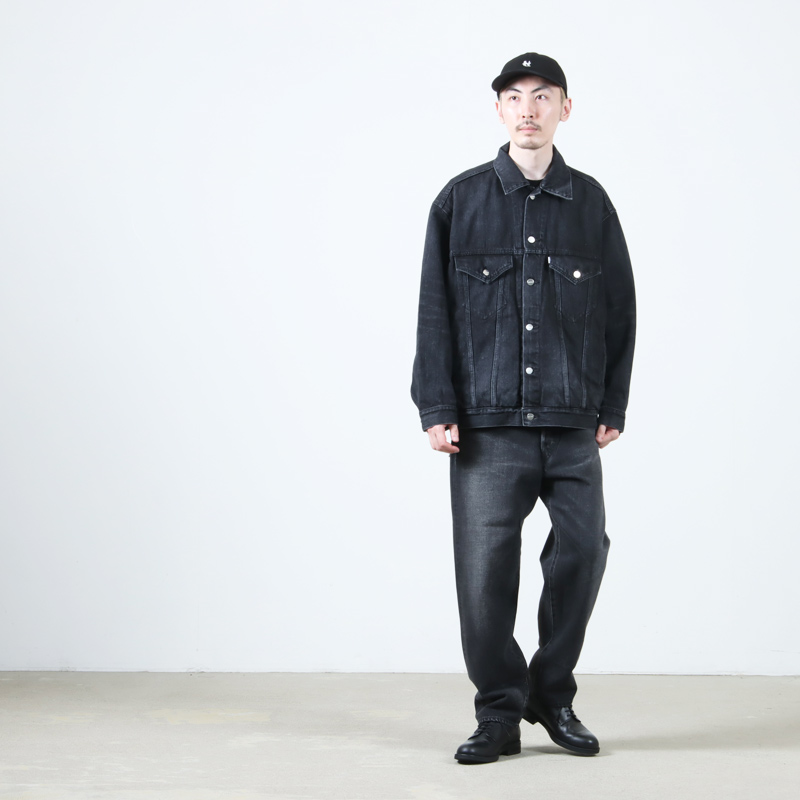 Graphpaper(եڡѡ) Selvage Denim Trucker Jacket Black Dark Fade