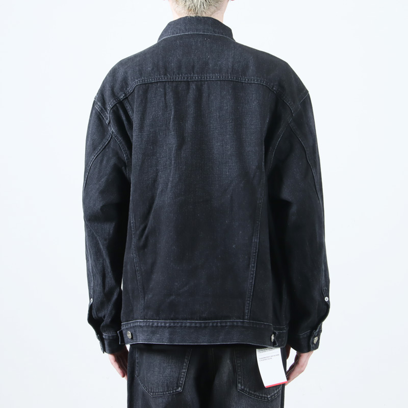 Graphpaper(եڡѡ) Selvage Denim Trucker Jacket Black Dark Fade