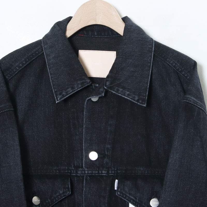 Graphpaper(եڡѡ) Selvage Denim Trucker Jacket Black Dark Fade