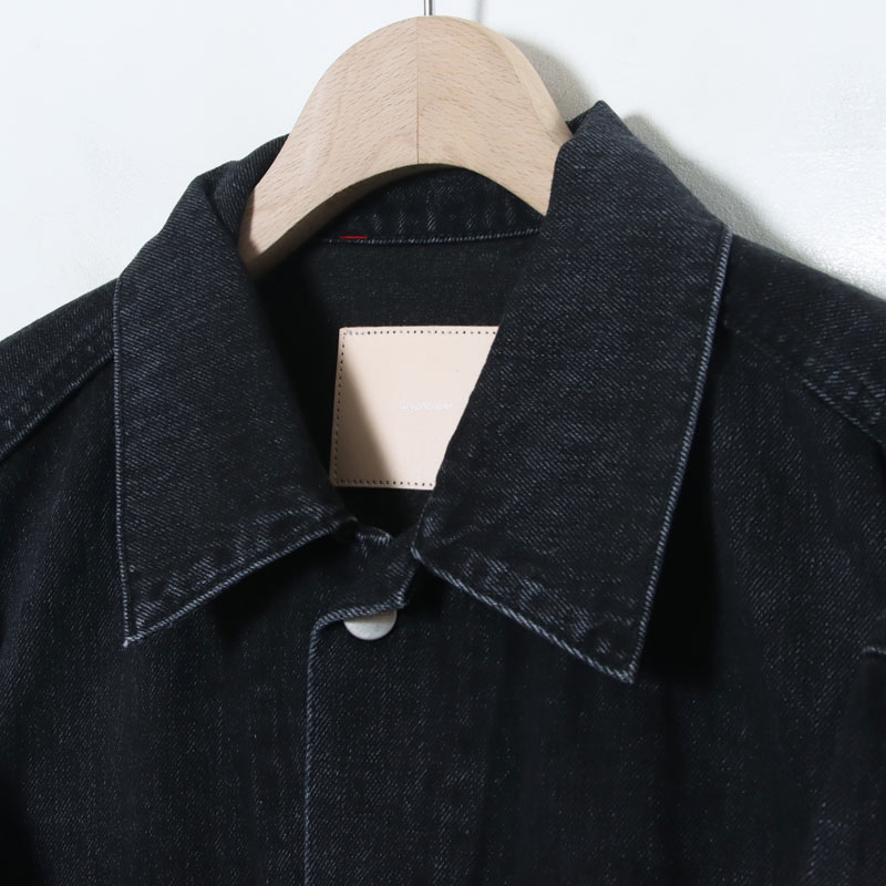 Graphpaper(եڡѡ) Selvage Denim Trucker Jacket Black Dark Fade