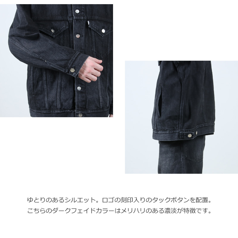 Graphpaper(եڡѡ) Selvage Denim Trucker Jacket Black Dark Fade