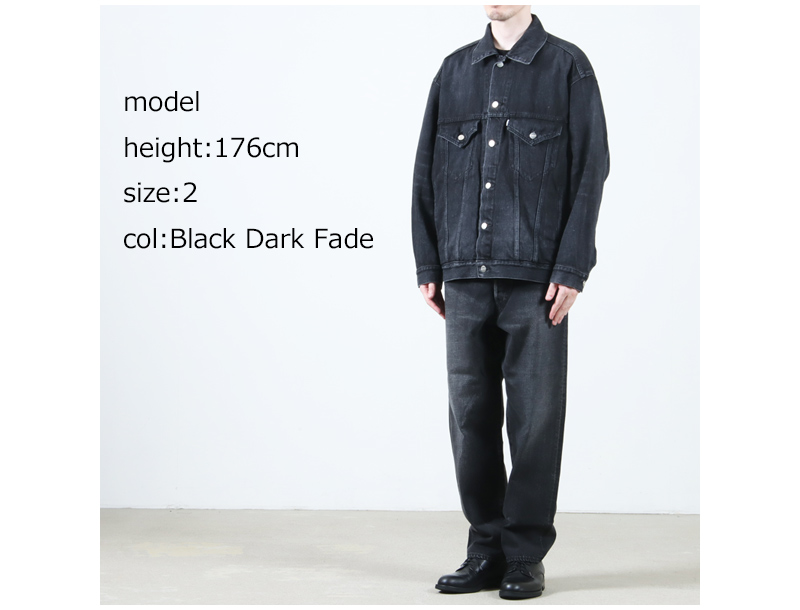 Graphpaper(եڡѡ) Selvage Denim Trucker Jacket Black Dark Fade