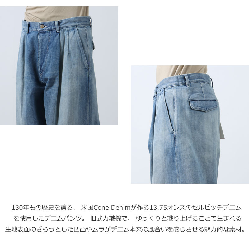 Graphpaper(եڡѡ) Selvage Denim Two Tuck Tapered Pants
