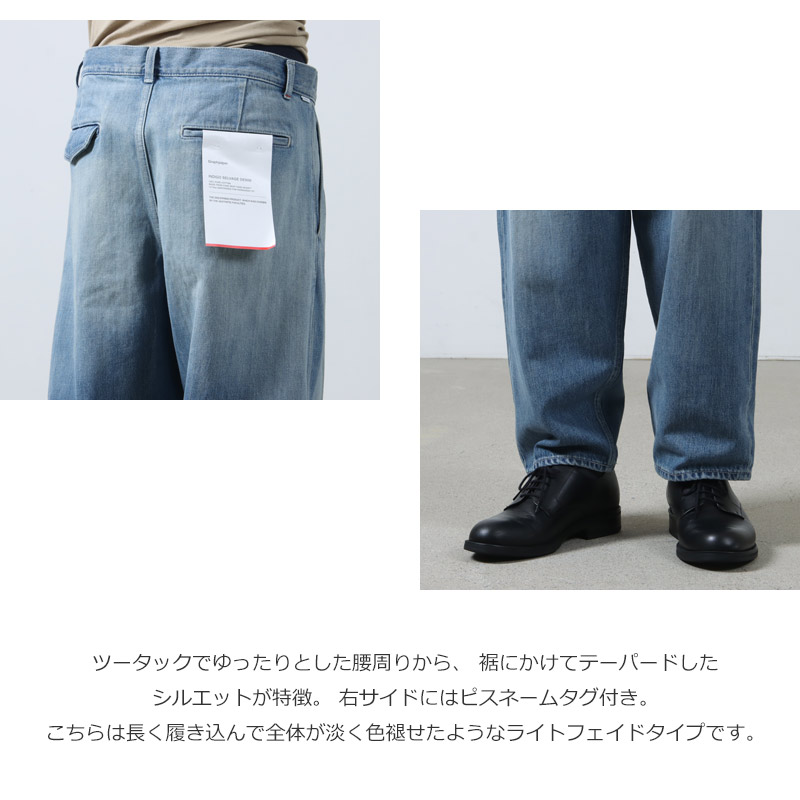 Graphpaper (グラフペーパー) Selvage Denim Two Tuck Tapered