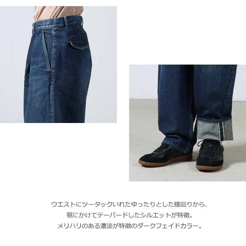 Graphpaper(եڡѡ) Selvage Denim Two Tuck Tapered Pants