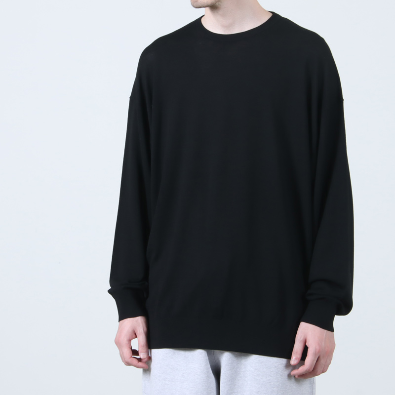 Graphpaper(եڡѡ) High Gauge L/S Oversized Crew Neck Knit