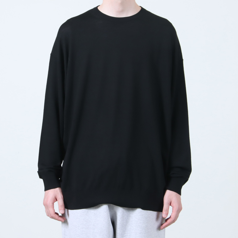 Graphpaper(եڡѡ) High Gauge L/S Oversized Crew Neck Knit