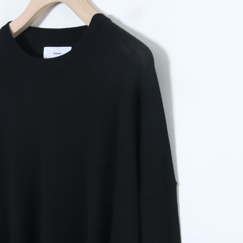 Graphpaper(եڡѡ) High Gauge L/S Oversized Crew Neck Knit
