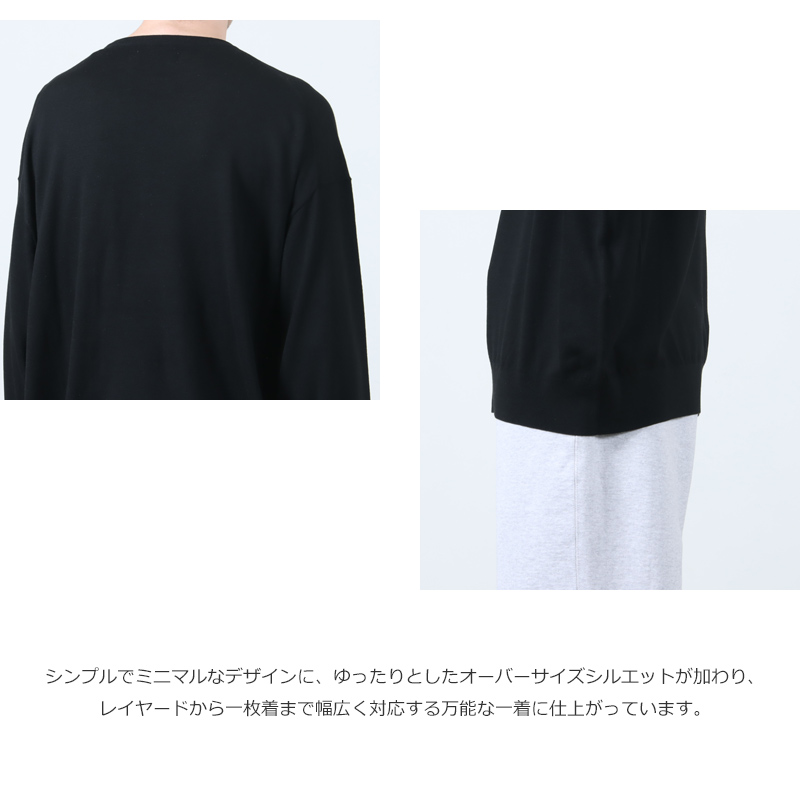 Graphpaper(եڡѡ) High Gauge L/S Oversized Crew Neck Knit