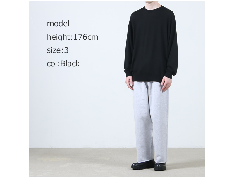 Graphpaper(եڡѡ) High Gauge L/S Oversized Crew Neck Knit