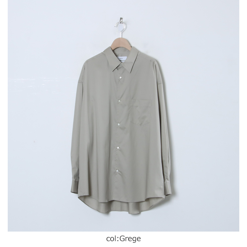 Graphpaper(եڡѡ) Silicon Poplin Oversized Regular Collar Shirt