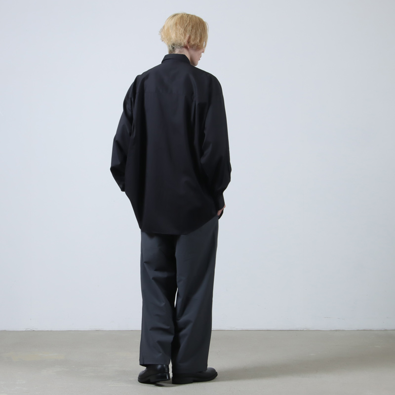 Graphpaper(եڡѡ) Silicon Poplin Oversized Regular Collar Shirt