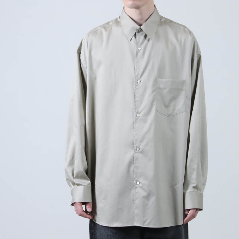 Graphpaper(եڡѡ) Silicon Poplin Oversized Regular Collar Shirt