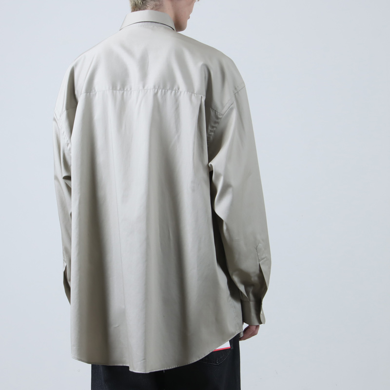 Graphpaper(եڡѡ) Silicon Poplin Oversized Regular Collar Shirt
