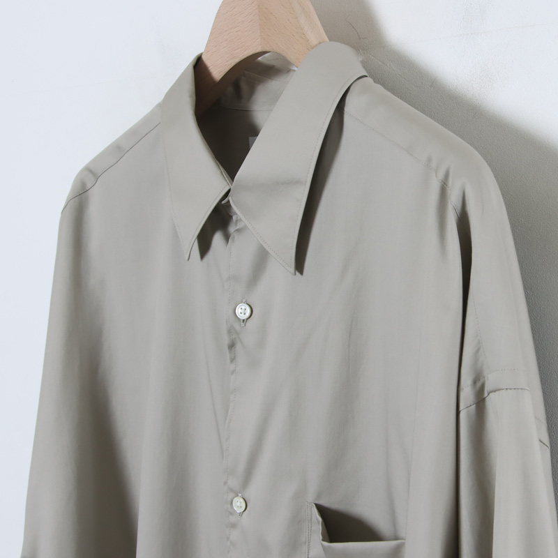 Graphpaper(եڡѡ) Silicon Poplin Oversized Regular Collar Shirt