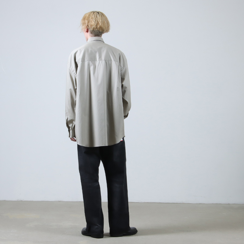 Graphpaper(եڡѡ) Silicon Poplin Oversized Regular Collar Shirt