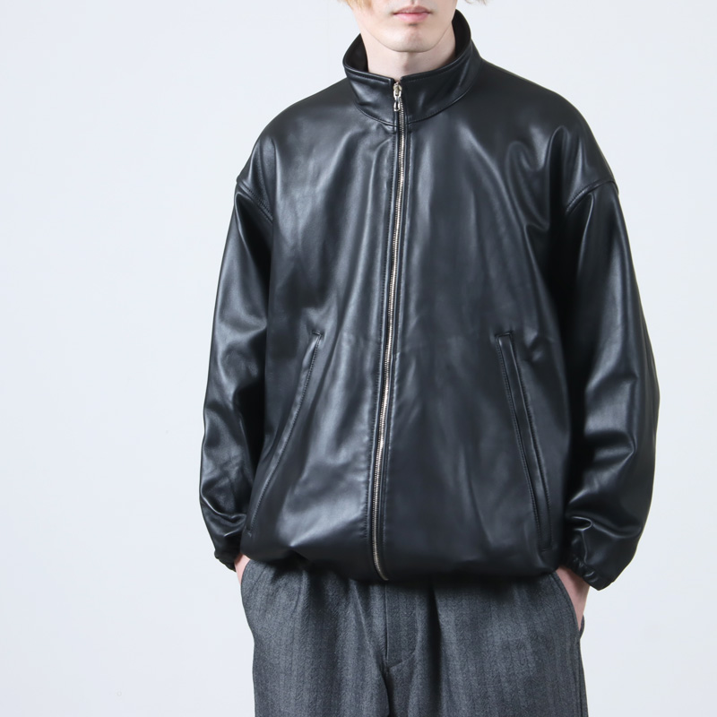 美品　　グラフペーパー　シープレザー　ブルゾン　 サイズ1 Graphpaper (グラフペーパー) Sheep Leather Track Blouson