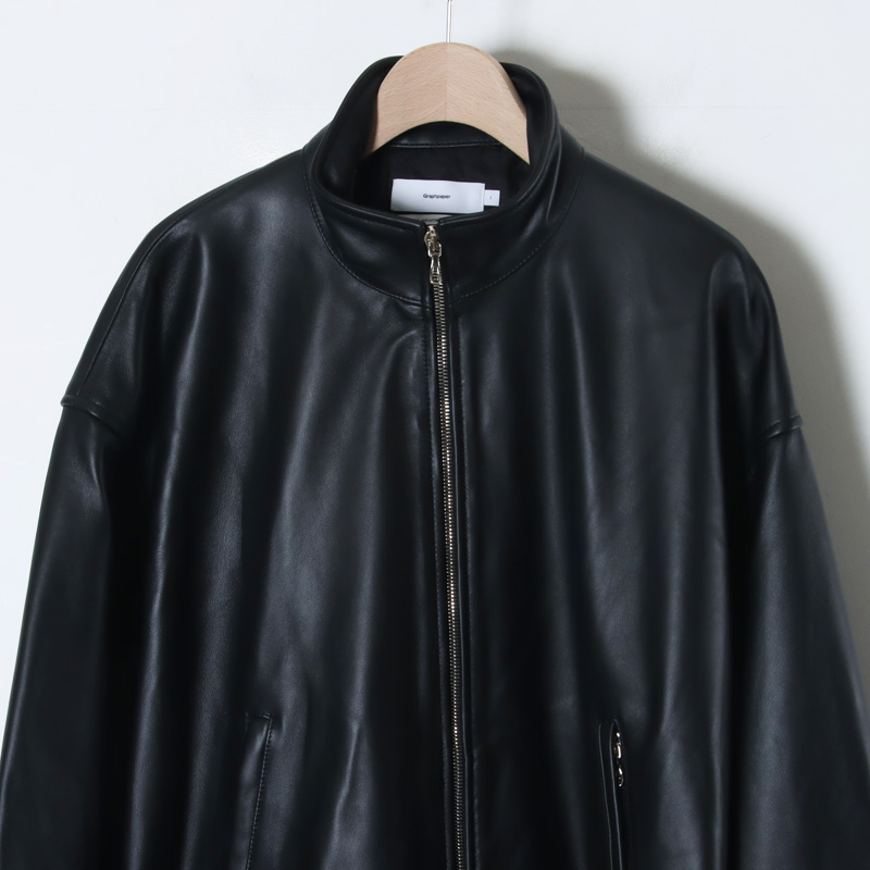 美品　　グラフペーパー　シープレザー　ブルゾン　 サイズ1 Graphpaper (グラフペーパー) Sheep Leather Track Blouson