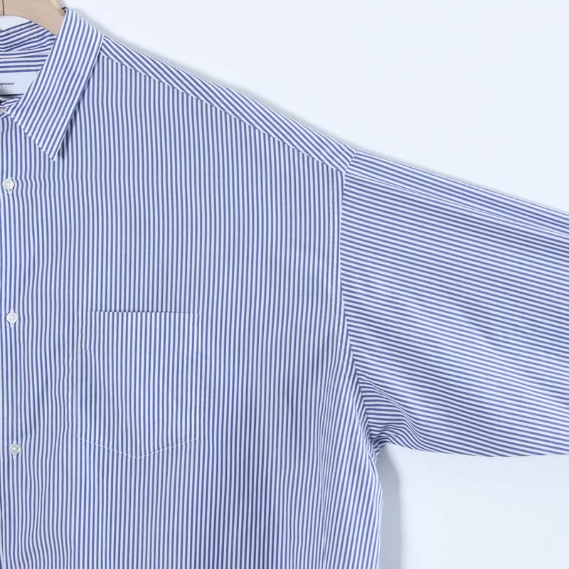 Graphpaper(եڡѡ) Broad Stripe L/S Oversized Regular Collar Shirt