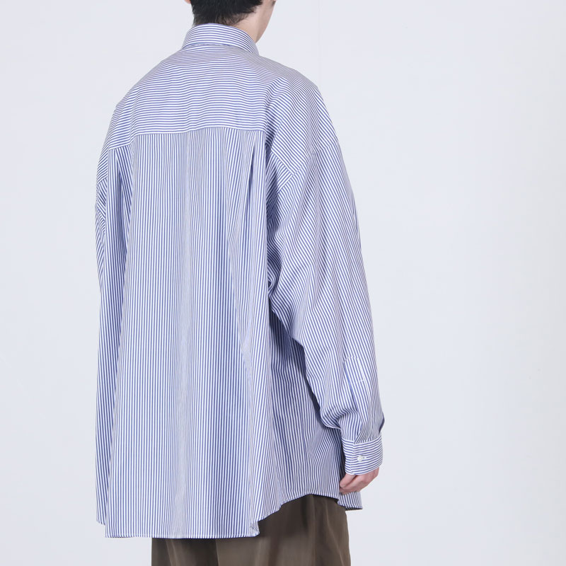 Graphpaper(եڡѡ) Broad Stripe L/S Oversized Regular Collar Shirt