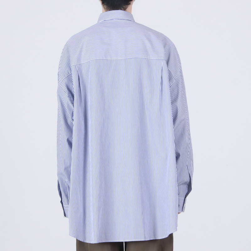 Graphpaper(եڡѡ) Broad Stripe L/S Oversized Regular Collar Shirt