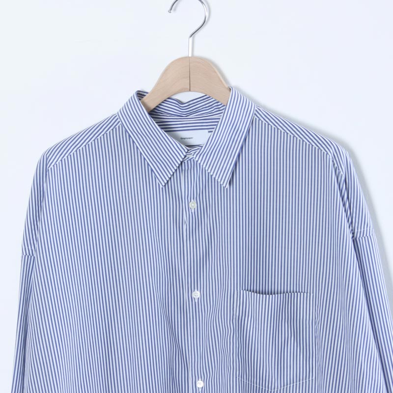 Graphpaper(եڡѡ) Broad Stripe L/S Oversized Regular Collar Shirt