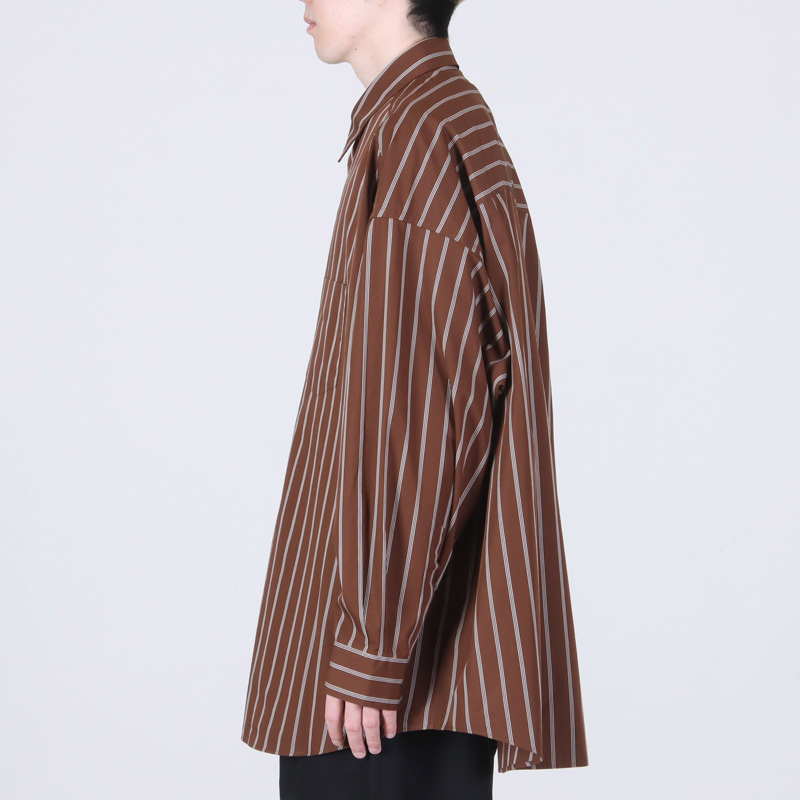 Graphpaper(եڡѡ) SIDOGRAS Stripe L/S Oversized Regular Collar Shirt