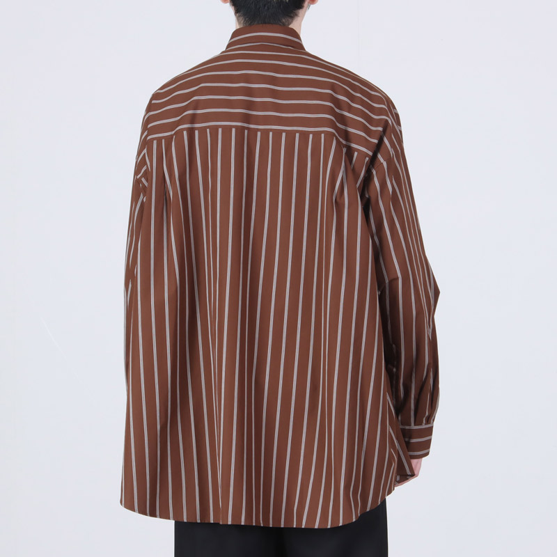 Graphpaper(եڡѡ) SIDOGRAS Stripe L/S Oversized Regular Collar Shirt