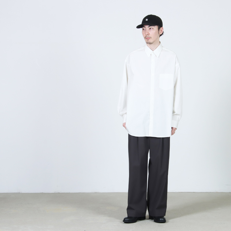 Graphpaper(����եڡ��ѡ�) Brushed Cotton Gabardine Wide Straight Pants