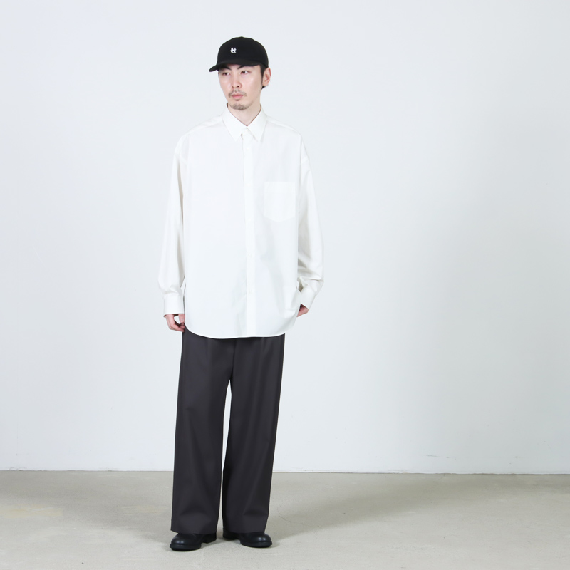 Graphpaper(����եڡ��ѡ�) Brushed Cotton Gabardine Wide Straight Pants