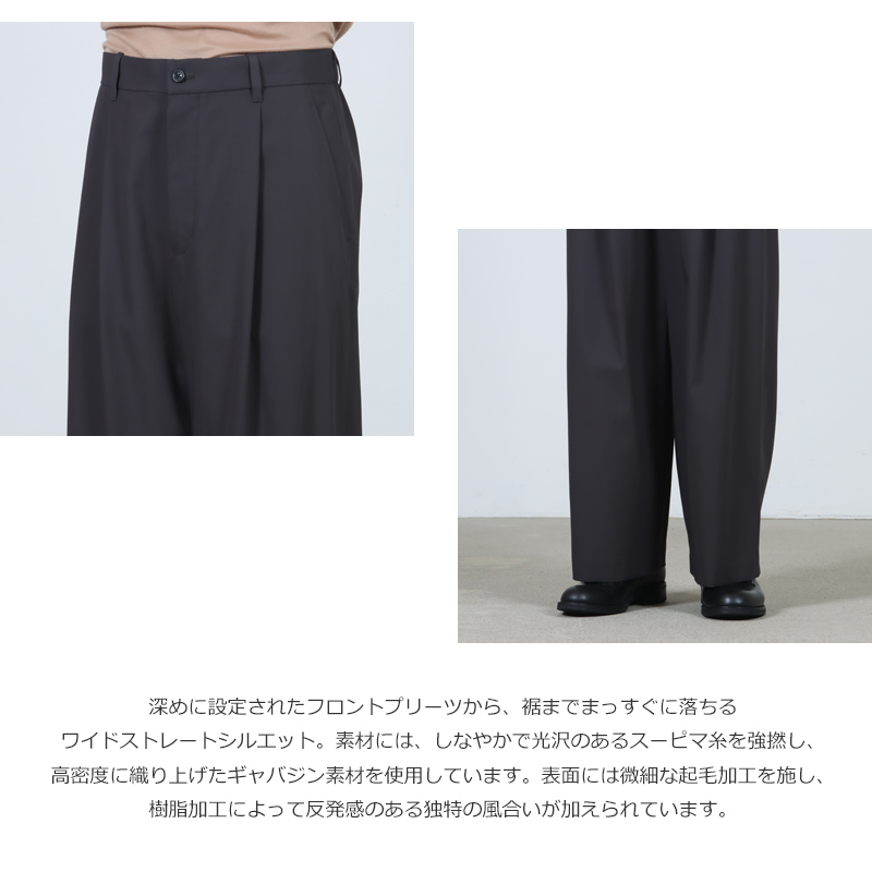 Graphpaper(����եڡ��ѡ�) Brushed Cotton Gabardine Wide Straight Pants