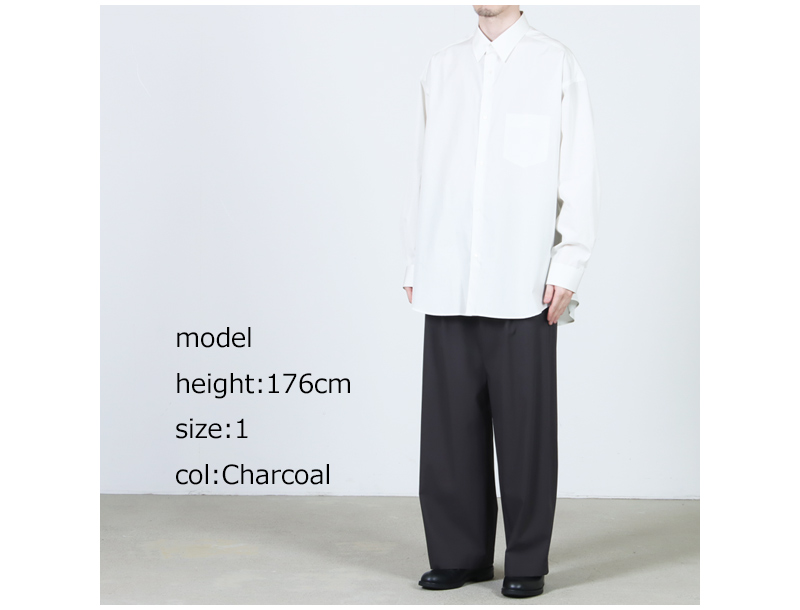 Graphpaper(����եڡ��ѡ�) Brushed Cotton Gabardine Wide Straight Pants