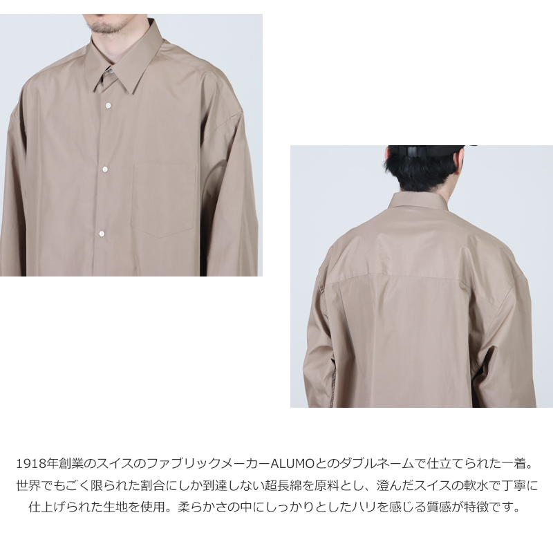Graphpaper(����եڡ��ѡ�) ALUMO for GP L/S Oversized Regular Collar Shirt
