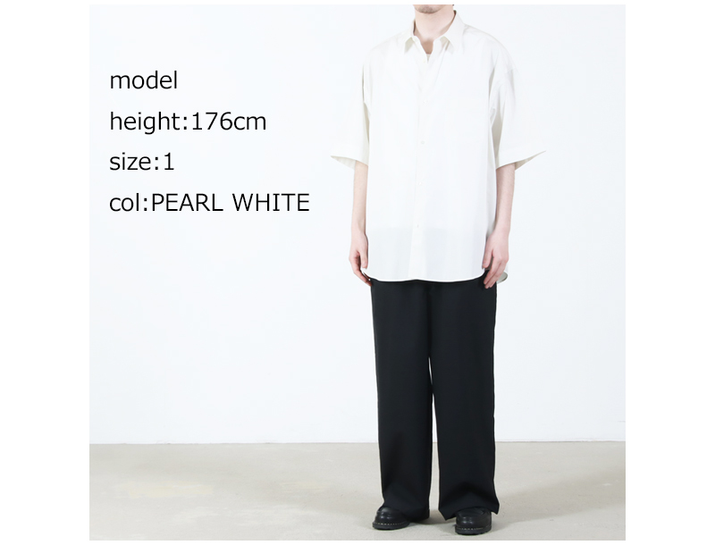 Graphpaper(����եڡ��ѡ�) ALUMO for GP S/S Oversized Regular Collar Shirt