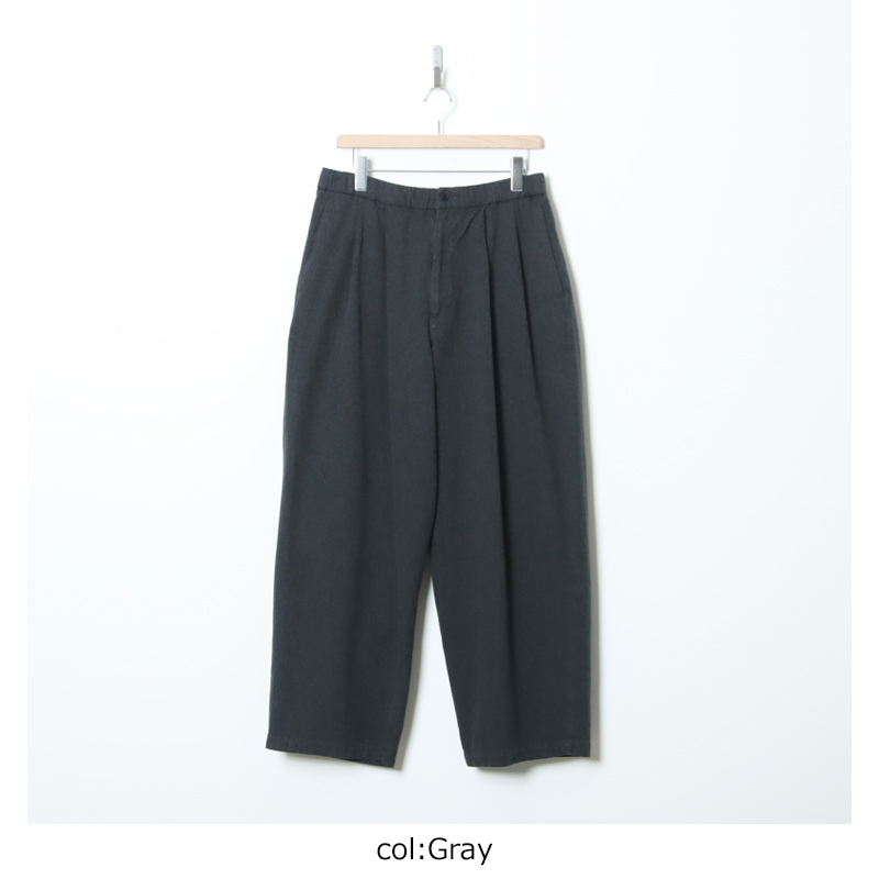 Graphpaper(����եڡ��ѡ�) Sulfur Dyed Gabardine Two Tuck Easy Pants