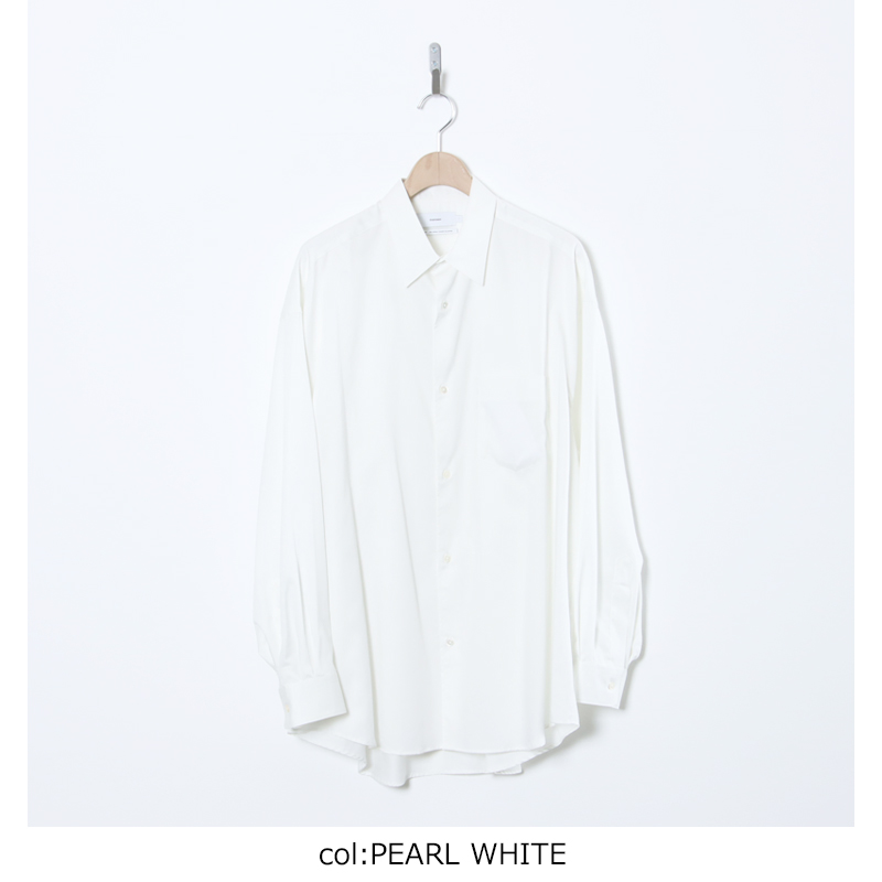 Graphpaper(����եڡ��ѡ�) Silicon Poplin Oversized Regular Collar Shirt