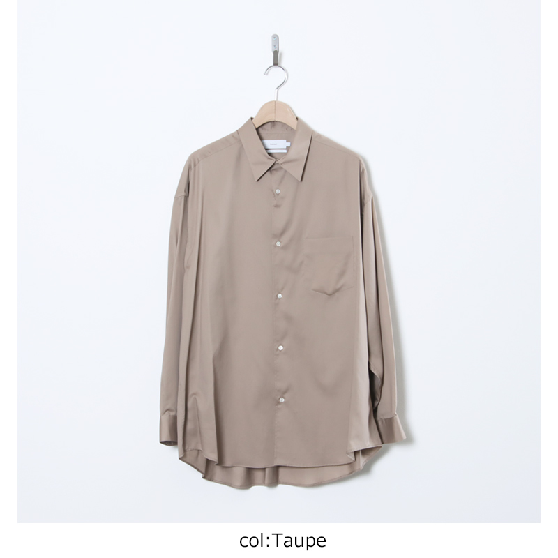 Graphpaper(����եڡ��ѡ�) Silicon Poplin Oversized Regular Collar Shirt