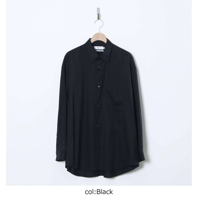 Graphpaper(����եڡ��ѡ�) Silicon Poplin Oversized Regular Collar Shirt