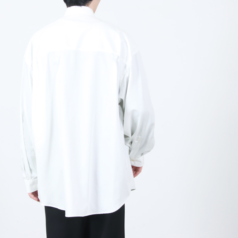 Graphpaper(����եڡ��ѡ�) Silicon Poplin Oversized Regular Collar Shirt